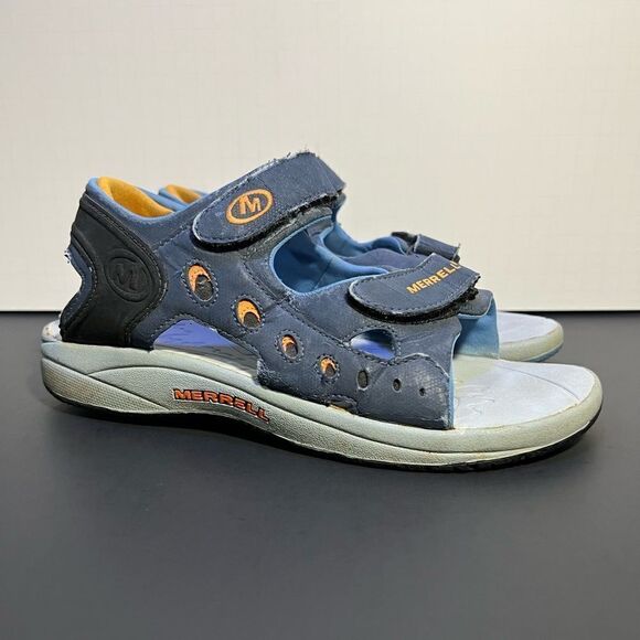 Boys MERRELL Rapid Pulse Navy Blue Hook & Loop Sandals / Size 5 - Picture 1 of 9